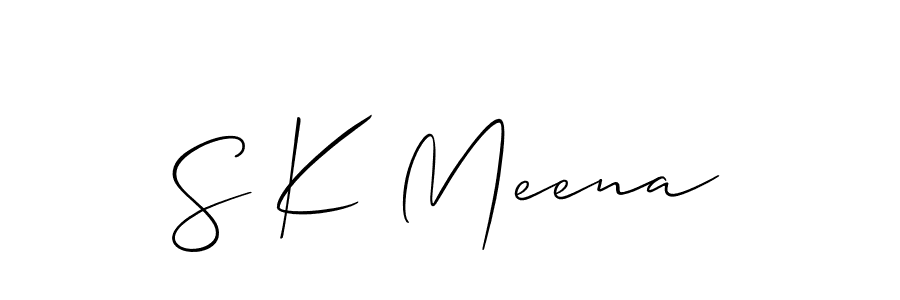 You should practise on your own different ways (Allison_Script) to write your name (S K Meena) in signature. don't let someone else do it for you. S K Meena signature style 2 images and pictures png