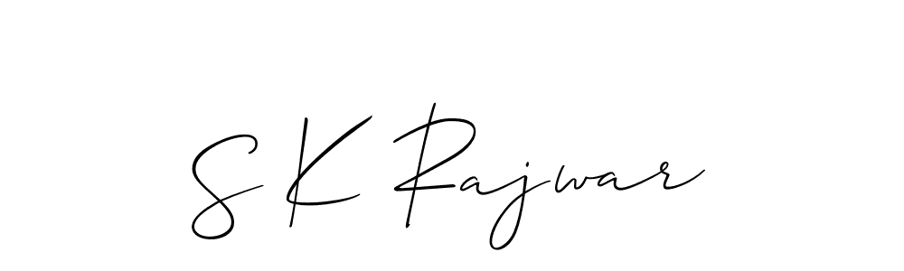 How to Draw S K Rajwar signature style? Allison_Script is a latest design signature styles for name S K Rajwar. S K Rajwar signature style 2 images and pictures png