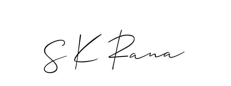 if you are searching for the best signature style for your name S K Rana. so please give up your signature search. here we have designed multiple signature styles  using Allison_Script. S K Rana signature style 2 images and pictures png