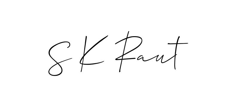 How to Draw S K Raut signature style? Allison_Script is a latest design signature styles for name S K Raut. S K Raut signature style 2 images and pictures png