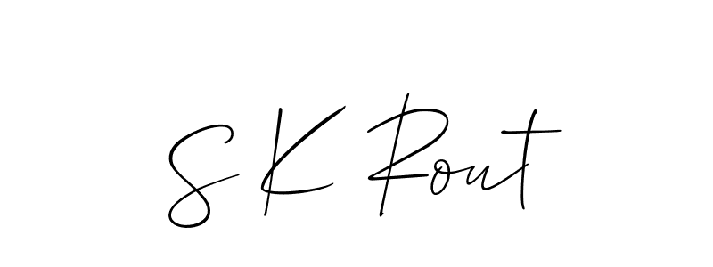 Design your own signature with our free online signature maker. With this signature software, you can create a handwritten (Allison_Script) signature for name S K Rout. S K Rout signature style 2 images and pictures png