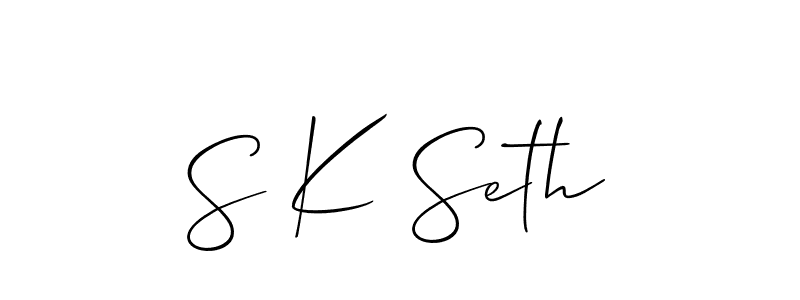 It looks lik you need a new signature style for name S K Seth. Design unique handwritten (Allison_Script) signature with our free signature maker in just a few clicks. S K Seth signature style 2 images and pictures png