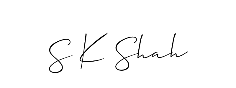 Also we have S K Shah name is the best signature style. Create professional handwritten signature collection using Allison_Script autograph style. S K Shah signature style 2 images and pictures png