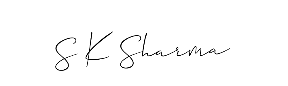 S K Sharma stylish signature style. Best Handwritten Sign (Allison_Script) for my name. Handwritten Signature Collection Ideas for my name S K Sharma. S K Sharma signature style 2 images and pictures png