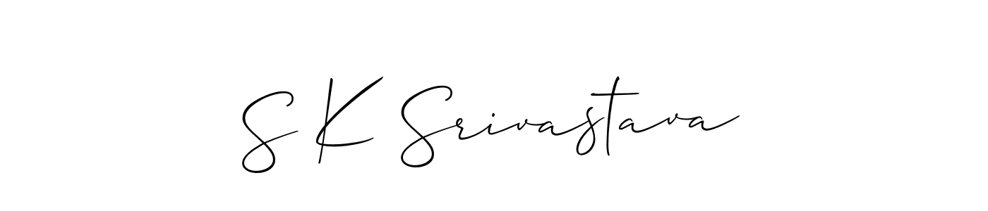 It looks lik you need a new signature style for name S K Srivastava. Design unique handwritten (Allison_Script) signature with our free signature maker in just a few clicks. S K Srivastava signature style 2 images and pictures png