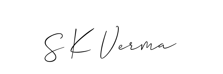 S K Verma stylish signature style. Best Handwritten Sign (Allison_Script) for my name. Handwritten Signature Collection Ideas for my name S K Verma. S K Verma signature style 2 images and pictures png