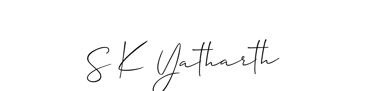 Best and Professional Signature Style for S K Yatharth. Allison_Script Best Signature Style Collection. S K Yatharth signature style 2 images and pictures png