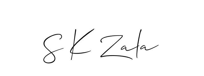 Make a beautiful signature design for name S K Zala. Use this online signature maker to create a handwritten signature for free. S K Zala signature style 2 images and pictures png