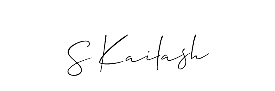 Use a signature maker to create a handwritten signature online. With this signature software, you can design (Allison_Script) your own signature for name S Kailash. S Kailash signature style 2 images and pictures png