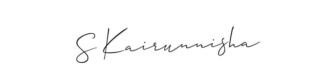 See photos of S Kairunnisha official signature by Spectra . Check more albums & portfolios. Read reviews & check more about Allison_Script font. S Kairunnisha signature style 2 images and pictures png