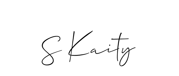 You can use this online signature creator to create a handwritten signature for the name S Kaity. This is the best online autograph maker. S Kaity signature style 2 images and pictures png