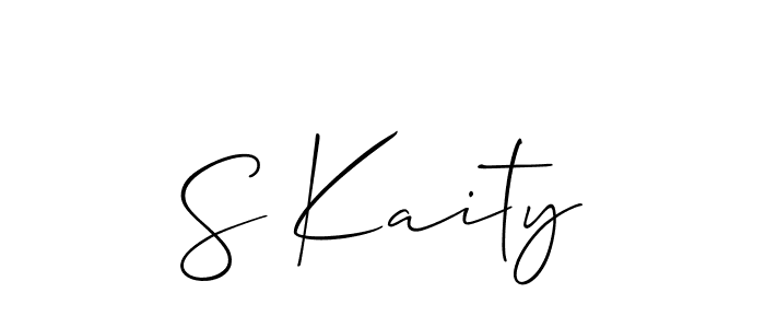 You should practise on your own different ways (Allison_Script) to write your name (S Kaity) in signature. don't let someone else do it for you. S Kaity signature style 2 images and pictures png
