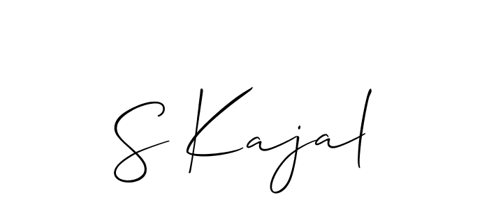 Design your own signature with our free online signature maker. With this signature software, you can create a handwritten (Allison_Script) signature for name S Kajal. S Kajal signature style 2 images and pictures png