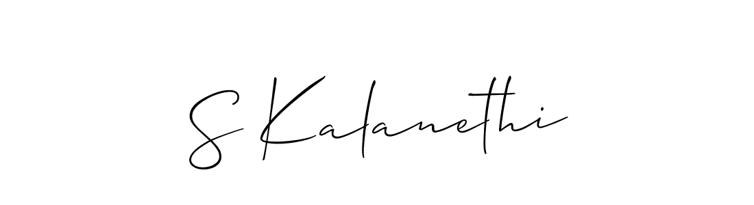 Also we have S Kalanethi name is the best signature style. Create professional handwritten signature collection using Allison_Script autograph style. S Kalanethi signature style 2 images and pictures png
