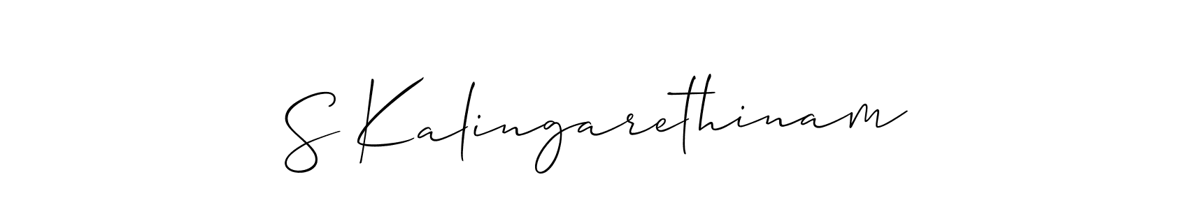 Create a beautiful signature design for name S Kalingarethinam. With this signature (Allison_Script) fonts, you can make a handwritten signature for free. S Kalingarethinam signature style 2 images and pictures png