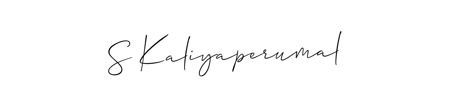 This is the best signature style for the S Kaliyaperumal name. Also you like these signature font (Allison_Script). Mix name signature. S Kaliyaperumal signature style 2 images and pictures png