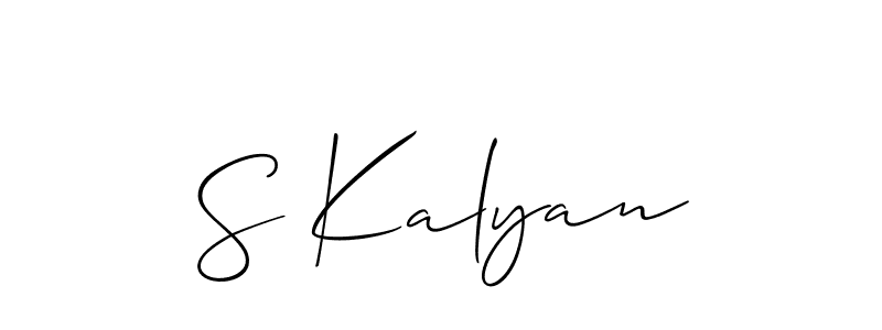 Allison_Script is a professional signature style that is perfect for those who want to add a touch of class to their signature. It is also a great choice for those who want to make their signature more unique. Get S Kalyan name to fancy signature for free. S Kalyan signature style 2 images and pictures png