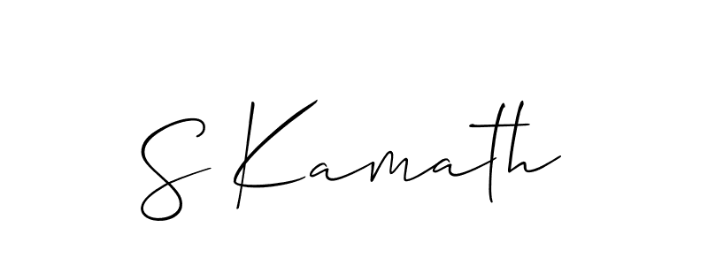 Use a signature maker to create a handwritten signature online. With this signature software, you can design (Allison_Script) your own signature for name S Kamath. S Kamath signature style 2 images and pictures png