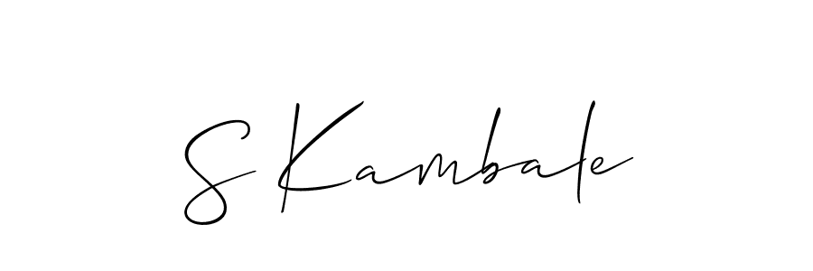 Design your own signature with our free online signature maker. With this signature software, you can create a handwritten (Allison_Script) signature for name S Kambale. S Kambale signature style 2 images and pictures png