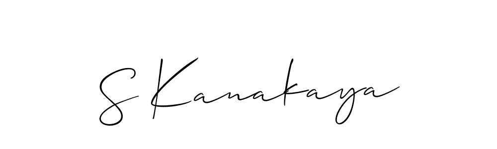Also You can easily find your signature by using the search form. We will create S Kanakaya name handwritten signature images for you free of cost using Allison_Script sign style. S Kanakaya signature style 2 images and pictures png