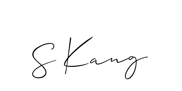 Create a beautiful signature design for name S Kang. With this signature (Allison_Script) fonts, you can make a handwritten signature for free. S Kang signature style 2 images and pictures png