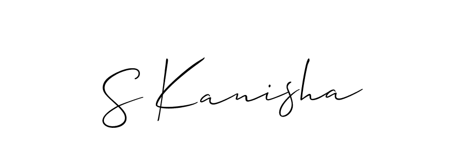 Also You can easily find your signature by using the search form. We will create S Kanisha name handwritten signature images for you free of cost using Allison_Script sign style. S Kanisha signature style 2 images and pictures png