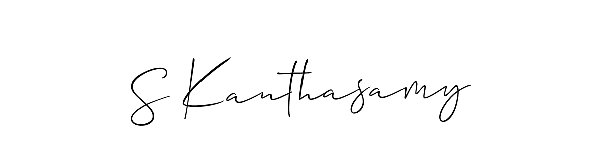 Make a beautiful signature design for name S Kanthasamy. With this signature (Allison_Script) style, you can create a handwritten signature for free. S Kanthasamy signature style 2 images and pictures png