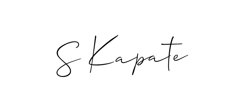 How to Draw S Kapate signature style? Allison_Script is a latest design signature styles for name S Kapate. S Kapate signature style 2 images and pictures png