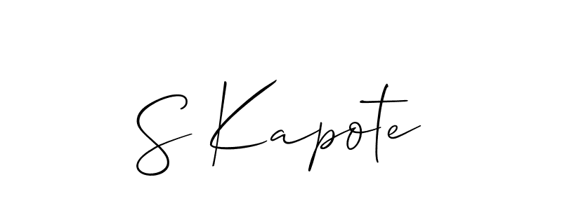 Also we have S Kapote name is the best signature style. Create professional handwritten signature collection using Allison_Script autograph style. S Kapote signature style 2 images and pictures png