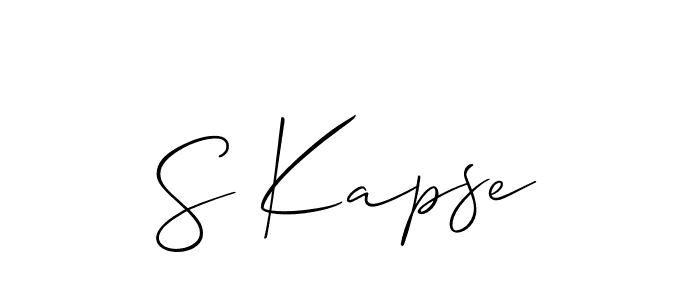 Create a beautiful signature design for name S Kapse. With this signature (Allison_Script) fonts, you can make a handwritten signature for free. S Kapse signature style 2 images and pictures png