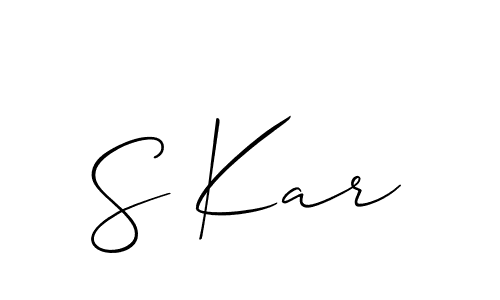 It looks lik you need a new signature style for name S Kar. Design unique handwritten (Allison_Script) signature with our free signature maker in just a few clicks. S Kar signature style 2 images and pictures png