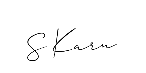 Check out images of Autograph of S Karn name. Actor S Karn Signature Style. Allison_Script is a professional sign style online. S Karn signature style 2 images and pictures png