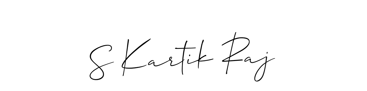 Make a beautiful signature design for name S Kartik Raj. With this signature (Allison_Script) style, you can create a handwritten signature for free. S Kartik Raj signature style 2 images and pictures png