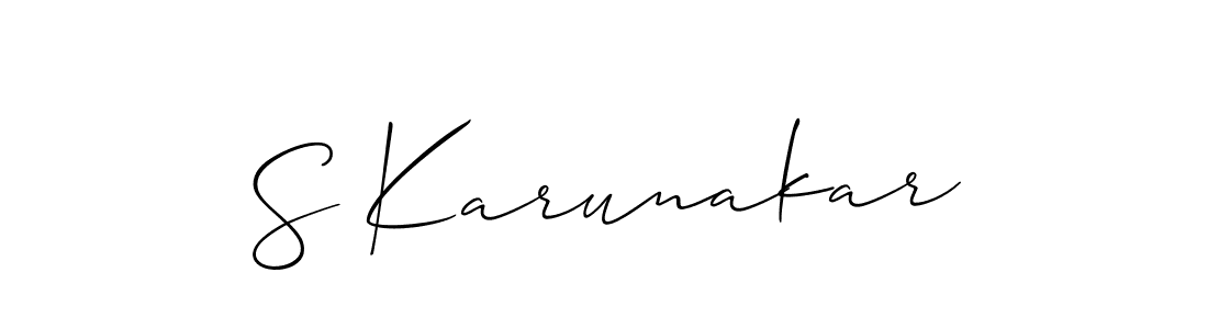 Also we have S Karunakar name is the best signature style. Create professional handwritten signature collection using Allison_Script autograph style. S Karunakar signature style 2 images and pictures png