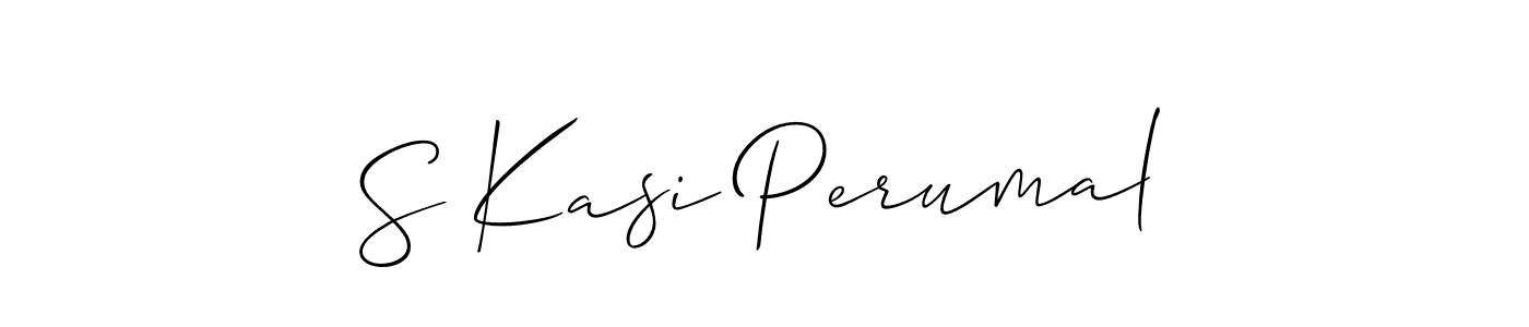Design your own signature with our free online signature maker. With this signature software, you can create a handwritten (Allison_Script) signature for name S Kasi Perumal. S Kasi Perumal signature style 2 images and pictures png