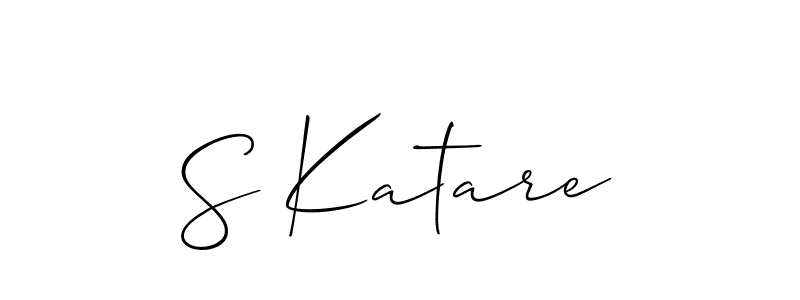 You should practise on your own different ways (Allison_Script) to write your name (S Katare) in signature. don't let someone else do it for you. S Katare signature style 2 images and pictures png