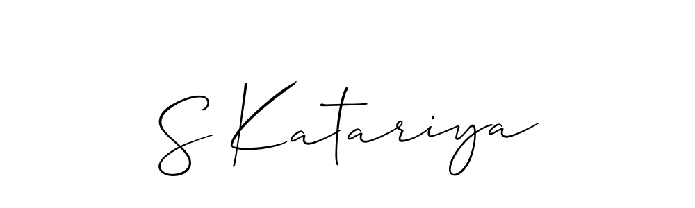 How to make S Katariya signature? Allison_Script is a professional autograph style. Create handwritten signature for S Katariya name. S Katariya signature style 2 images and pictures png