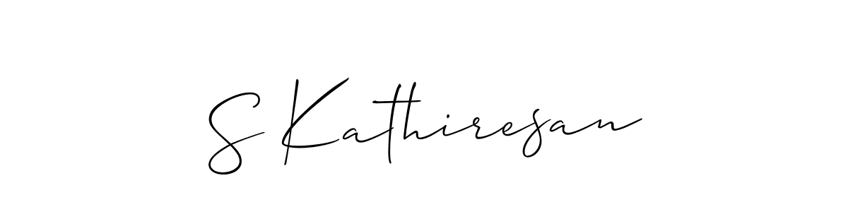 Also we have S Kathiresan name is the best signature style. Create professional handwritten signature collection using Allison_Script autograph style. S Kathiresan signature style 2 images and pictures png