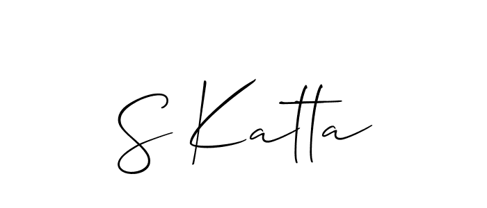 if you are searching for the best signature style for your name S Katta. so please give up your signature search. here we have designed multiple signature styles  using Allison_Script. S Katta signature style 2 images and pictures png