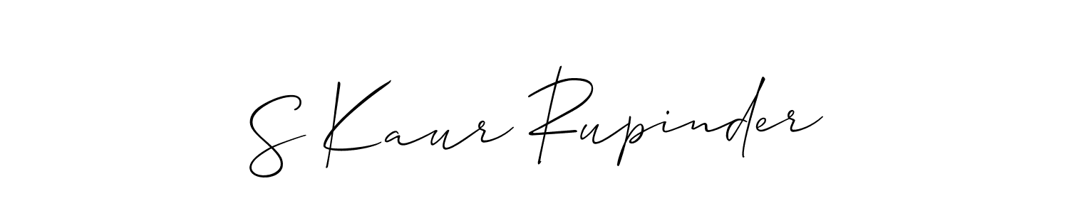 Use a signature maker to create a handwritten signature online. With this signature software, you can design (Allison_Script) your own signature for name S Kaur Rupinder. S Kaur Rupinder signature style 2 images and pictures png