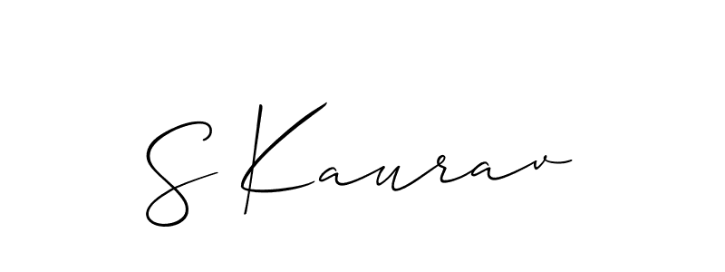 You should practise on your own different ways (Allison_Script) to write your name (S Kaurav) in signature. don't let someone else do it for you. S Kaurav signature style 2 images and pictures png