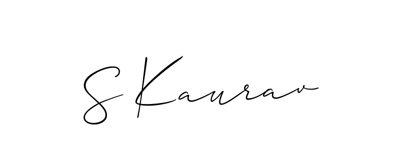 You should practise on your own different ways (Allison_Script) to write your name (S Kaurav) in signature. don't let someone else do it for you. S Kaurav signature style 2 images and pictures png