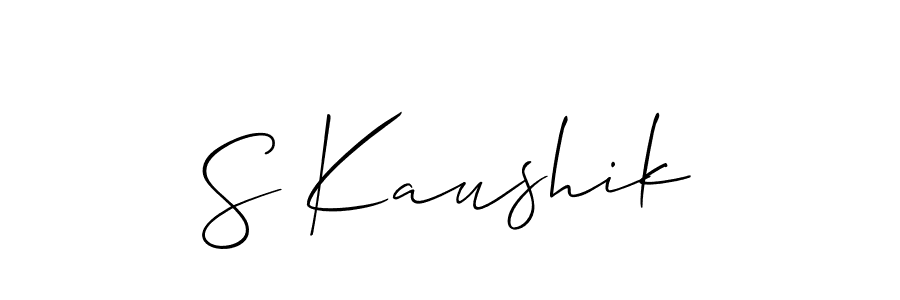 Create a beautiful signature design for name S Kaushik. With this signature (Allison_Script) fonts, you can make a handwritten signature for free. S Kaushik signature style 2 images and pictures png