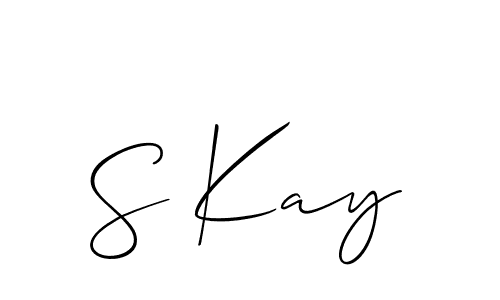 Use a signature maker to create a handwritten signature online. With this signature software, you can design (Allison_Script) your own signature for name S Kay. S Kay signature style 2 images and pictures png