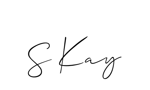 Use a signature maker to create a handwritten signature online. With this signature software, you can design (Allison_Script) your own signature for name S Kay. S Kay signature style 2 images and pictures png