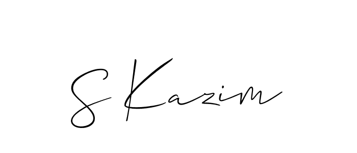 S Kazim stylish signature style. Best Handwritten Sign (Allison_Script) for my name. Handwritten Signature Collection Ideas for my name S Kazim. S Kazim signature style 2 images and pictures png