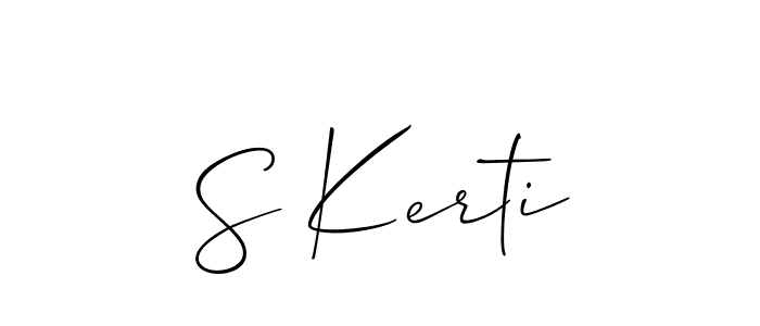 Best and Professional Signature Style for S Kerti. Allison_Script Best Signature Style Collection. S Kerti signature style 2 images and pictures png