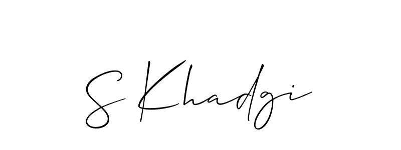 It looks lik you need a new signature style for name S Khadgi. Design unique handwritten (Allison_Script) signature with our free signature maker in just a few clicks. S Khadgi signature style 2 images and pictures png