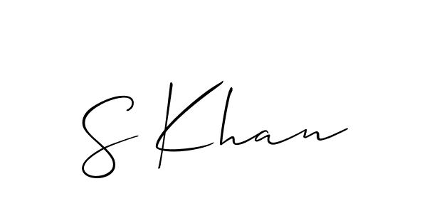 S Khan stylish signature style. Best Handwritten Sign (Allison_Script) for my name. Handwritten Signature Collection Ideas for my name S Khan. S Khan signature style 2 images and pictures png