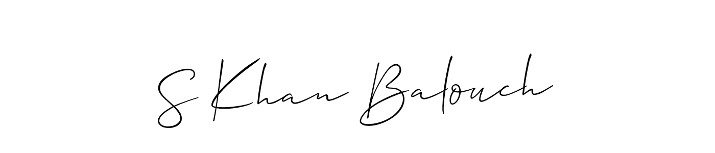 How to Draw S Khan Balouch signature style? Allison_Script is a latest design signature styles for name S Khan Balouch. S Khan Balouch signature style 2 images and pictures png